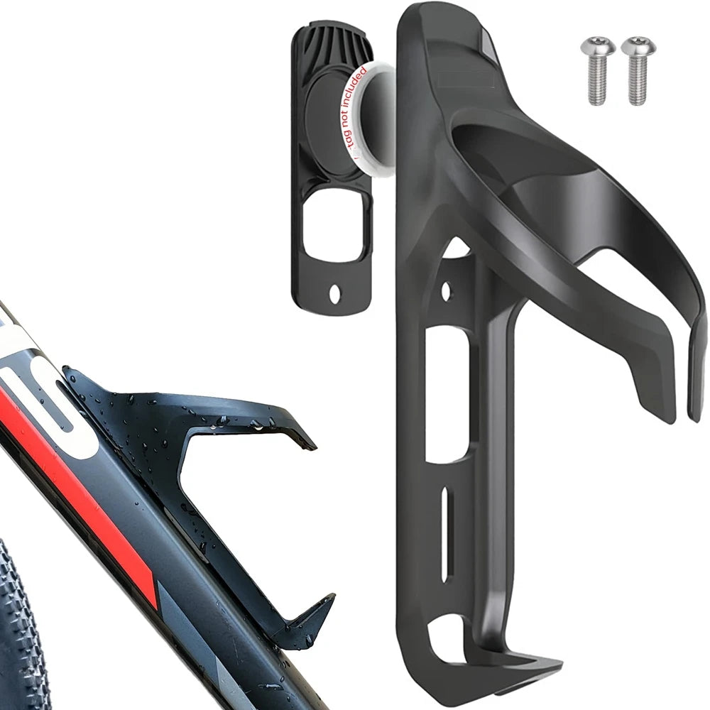 Porte-bidon support traqueur GPS noir mat