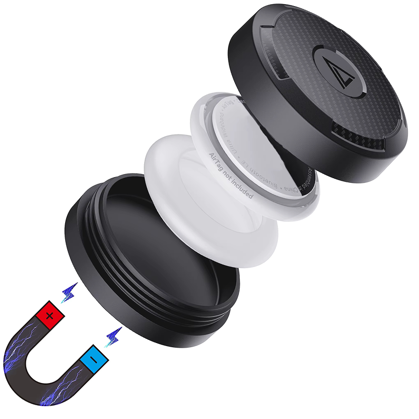 Cache air tag aimant